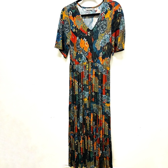 Soft Surroundings Multi-Colored Tiered Maxi Dress Medium - Picture 3 of 12